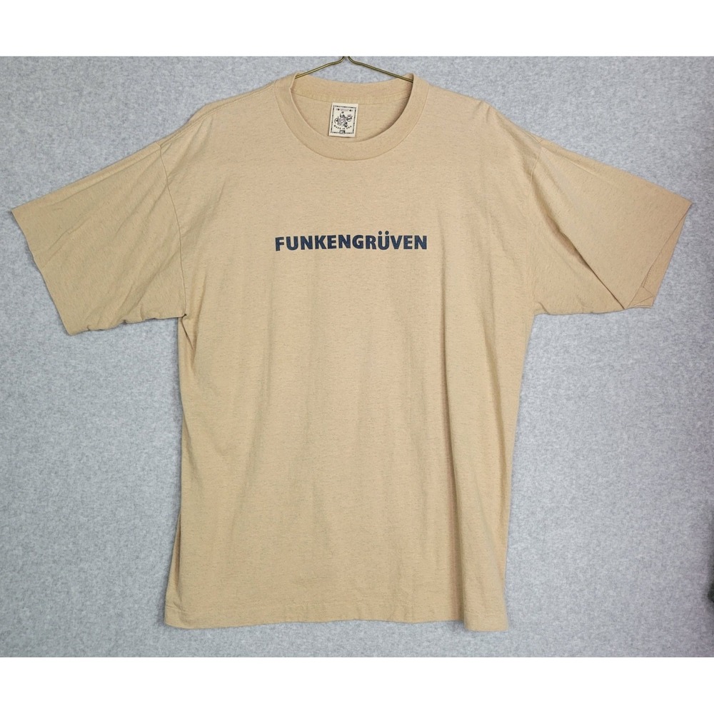 Vtg Grand Funk Railroad 1998 World Tour T-Shirt XL Tan Funkengruven Alore USA